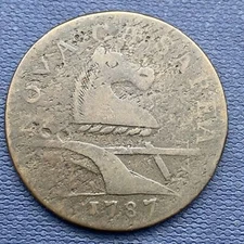 1787 New Jersey Colonial Copper Token Nova Caesarea Better Grade #48956