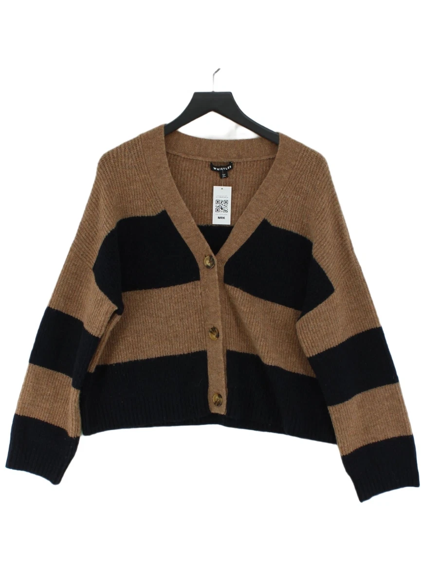 Whistles Women s Cardigan L Tan Wool with Acrylic Elastane