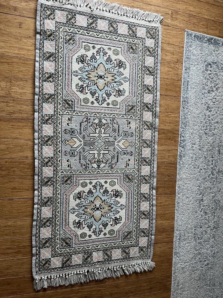 Alfombra de lana del Mediterráneo!!!!!!! ¡¡¡TEJIDO A MANO!!!!PRECIO reducido!!!!!!! Foto 3 de 4