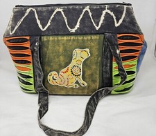 Le Sharma Cotton Dog Carrier Hold up to 16 lbs Green