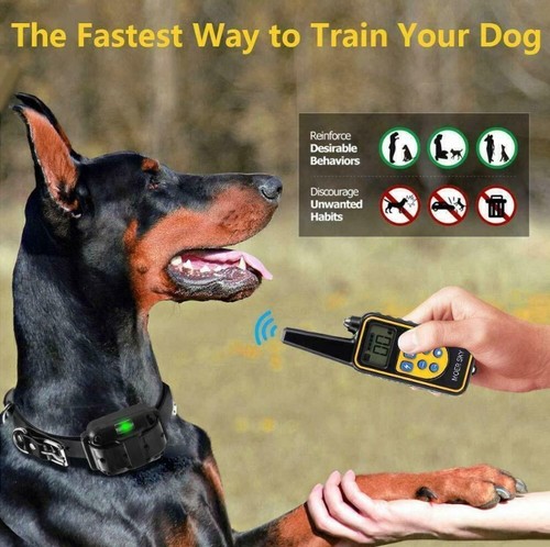 Electric Dog Pet Training Collar, Waterproof Electric Shock Anti Bark R800m - Picture 5 of 9