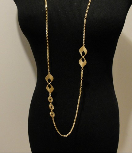 Cadena collar trébol dorado 53" largo - Imagen 3 de 4