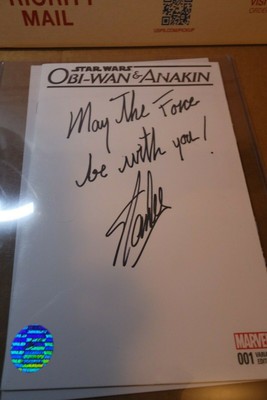 Star Wars 001 Variant Stan Lee Signed May The Force Be With You Excelsior Holo Ebay