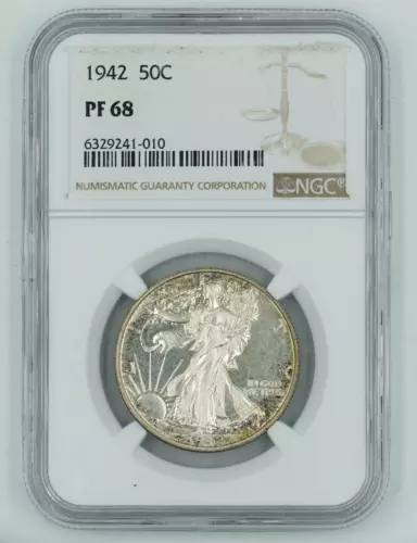 1942 NGC PF68 Walking Liberty Half Dollar