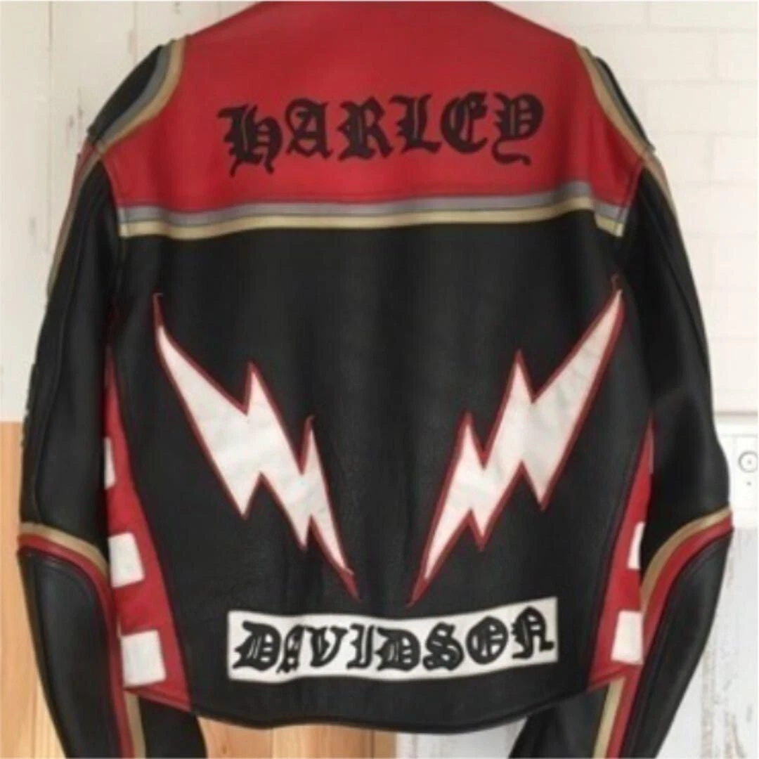 Harley-Davidson Marlboro Riders Leather Single Jacket men's Free size from Japan