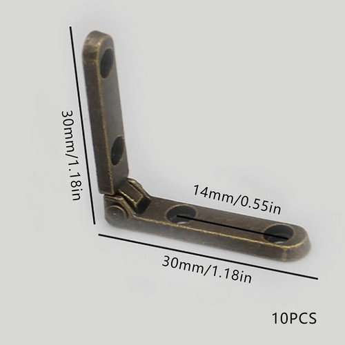 10PCS Small Furniture Hinge Zinc alloy 90 Degree Seven-letter Spring Hinges; - Picture 9 of 9