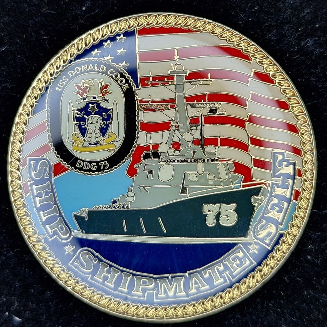 DDG-75 USS DONALD COOK FCPO - Navy Challenge Coin