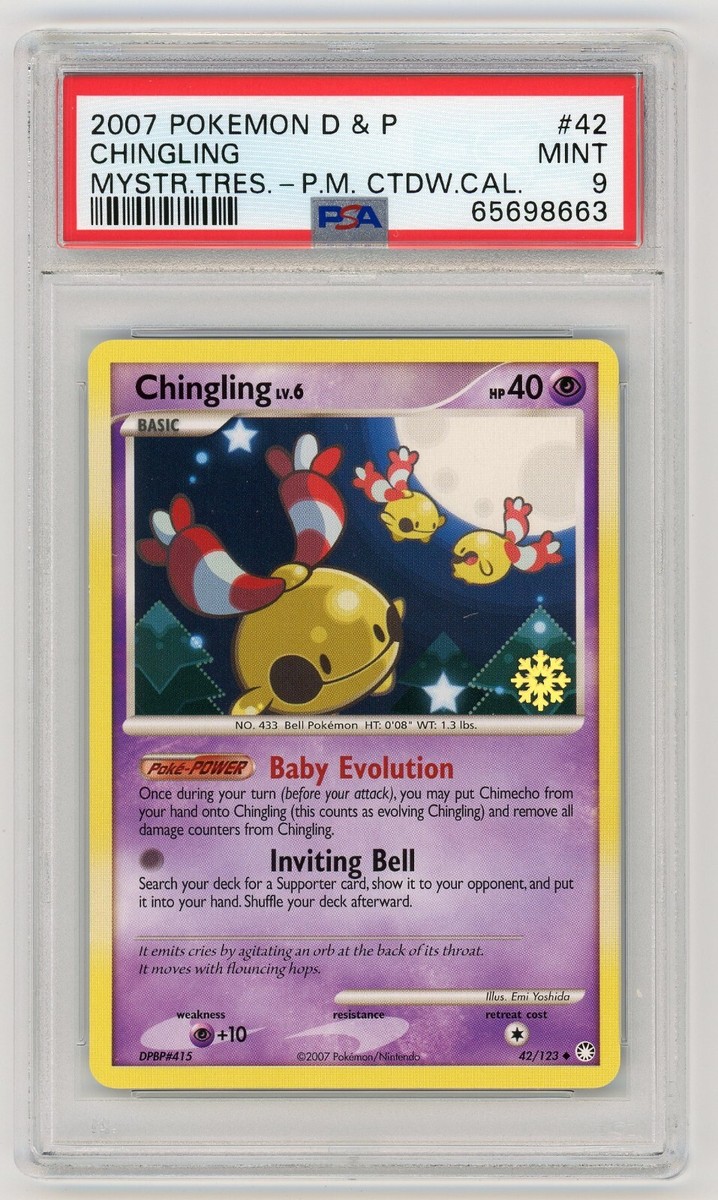 Pokemon Card Chingling 42/123 Countdown Calendar Snowflake Promo PSA 9 MINT  | eBay