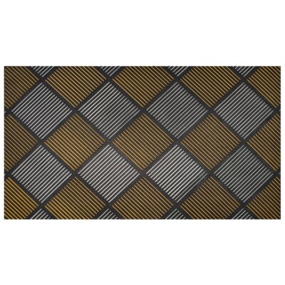 JVL Platina Silber Gold Kokos Fußmatte Schwerlast Außen Eingang 40x70cm