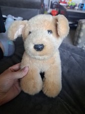 Russ Berrie BARLEY Golden Retriever Puppy Dog Light Brown 9in Plush Brown Collar