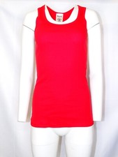 Vocal Apparel Small to Medium Tank Top Ribbed Red USA Made Stretchy Comfy
