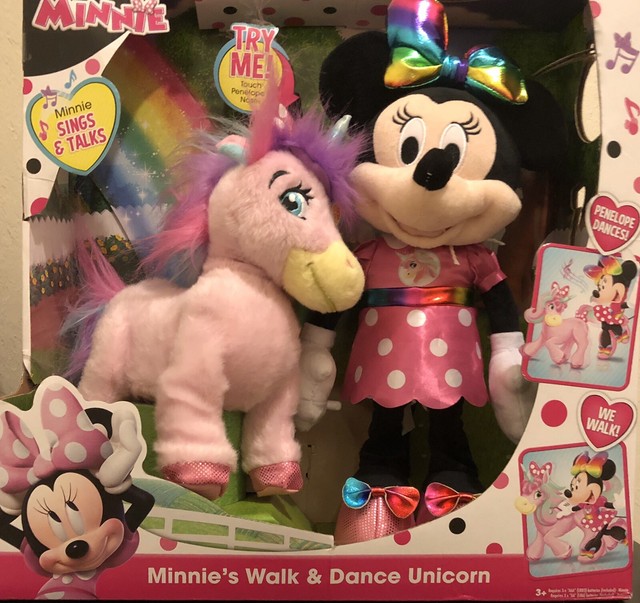 Minnie Walk & Dance Unicorn Feature Plush eBay