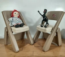 Step 2 Child Toddler Folding Plastic Chairs for table art desk kitchen 