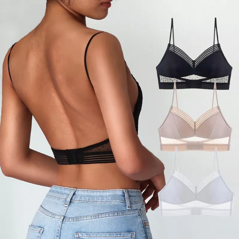 Low back cheap lace bra