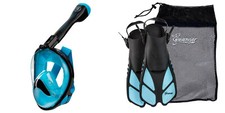 Seavenger Nautilus Blue Full Snorkel Mask  Dodger Blue Torpedo Snorkeling Fin
