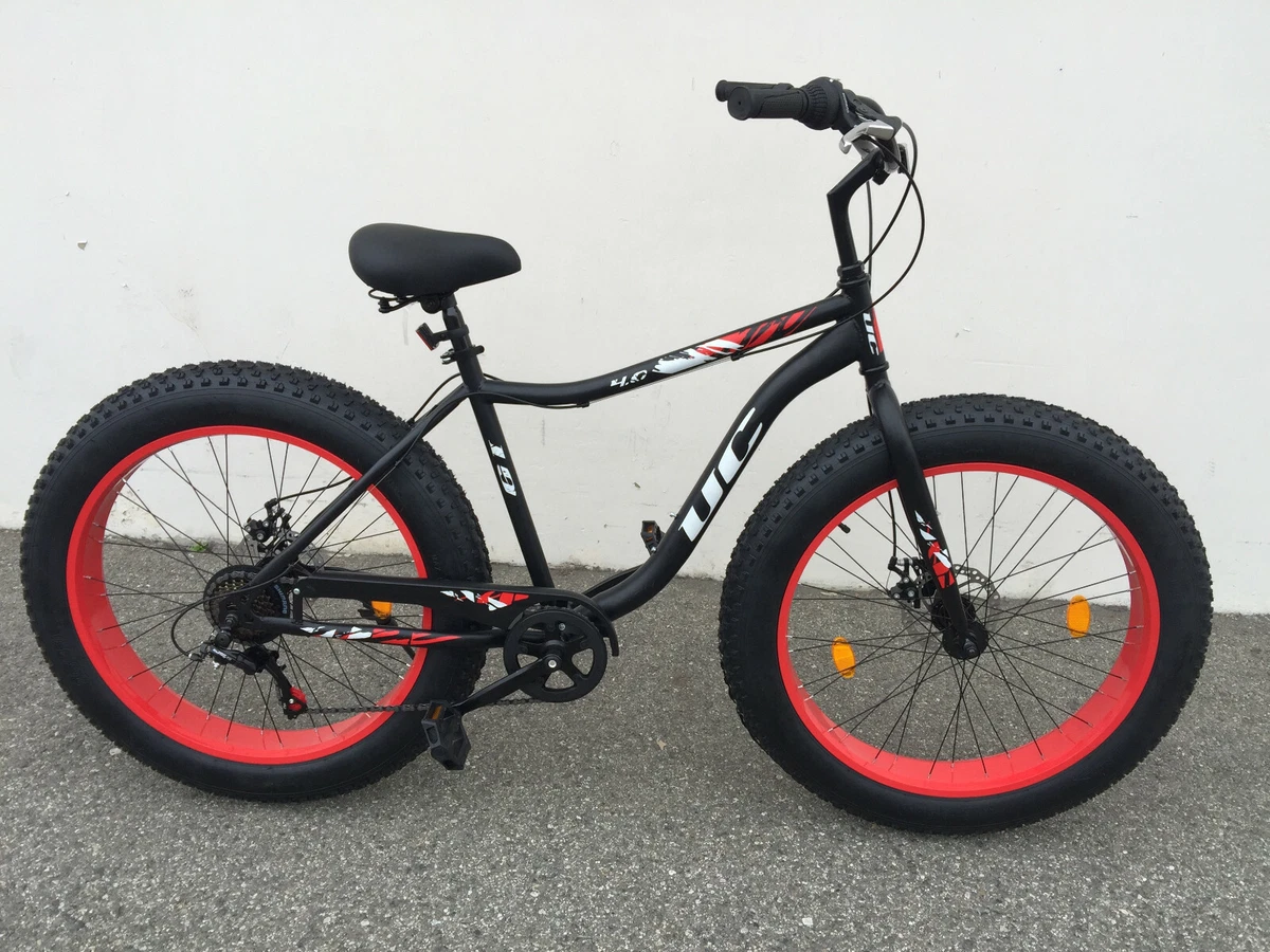 Black and red beach cruiser sales