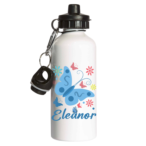 Personalised Custom Your Name Water Bottle Butterfly Friends Girls Birthday Gift - Picture 8 of 9