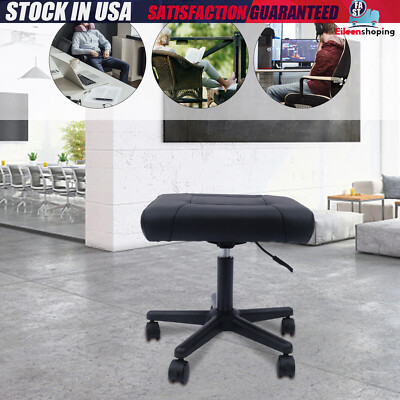 Office Foot Stool with Wheels, Height Adjustable Rolling Leg Rest Adjustable