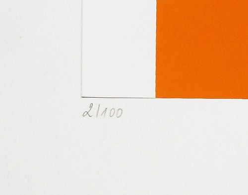 Walter Dexel 1890 München / Komposition mit rotem Balken / Serigraphie, signiert - Bild 14 von 21