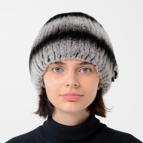 Damen Kaninchenfellmütze Winter Russische Pelzmütze Luxusmütze Stil Beanie Handarbeit - Bild 9 von 15