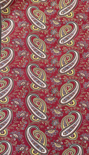 Pottery Barn Paisley Table Runner Red Yellow Green 18 x 70" French Country - Picture 2 of 3