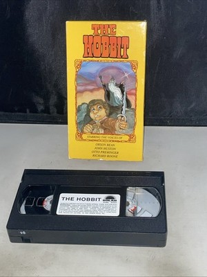 THE HOBBIT  VHS 1991 Release Rankin Bass J.R.R Tolkien Orson Bean, Richard Boon