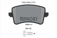 Bremsbelagsatz Scheibenbremse Pagid T1736N FüR Audi A4 B8 8K2 Avant 8K5 A5 8T3