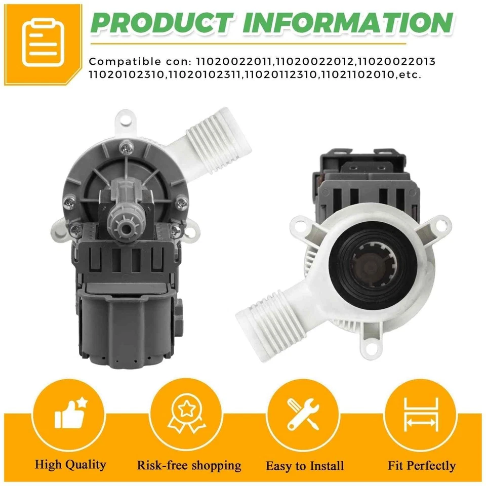 Bomba de Drenaje Para Lavadora Whirlpool Kenmore Repuesto Reemplaza W10276397 - Image 4 of 4