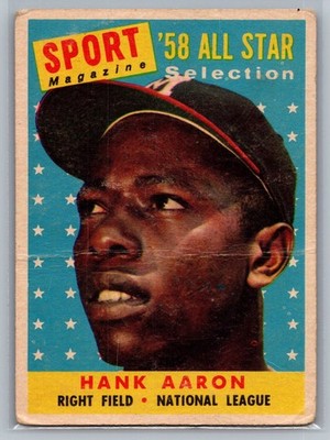 1958 Topps - Sport Magazine '58 All Star Selection Hank Aaron #488 - HOF PR