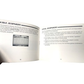 Jeopardy 1987 GameTek NES Nintendo Instruction Booklet
