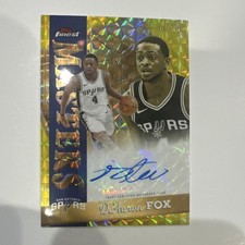 Autografo De'Aaron Fox 2025-26 Topps Finest Gold Masters /35 speroni