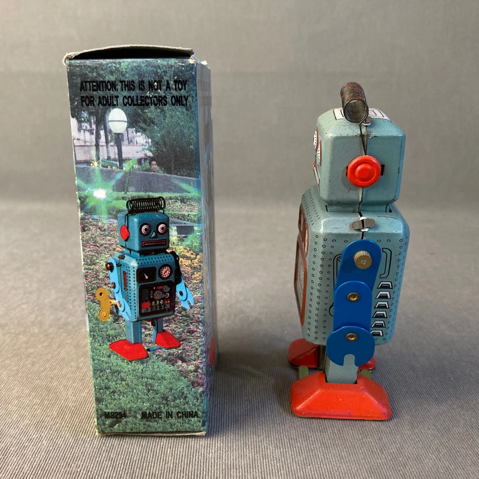 ROBOT MS 294 | Mechanical Wind-Up Collectible | Modern Metal | Boxed, untested - Imagen 2 de 4