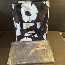 NEW! Thirty One Tall Organizing Tote White Poppy Dancing Dots 318A Brand NEW