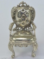 Stuhl Sessel in aus 800 er Silber jugendstil antik 