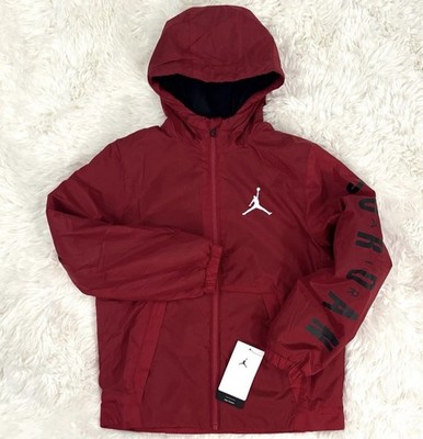 Nike Air Jordan Boys THERMA Full Zip Windbreaker Spring Jacket MEDIUM 10/12 NWT!
