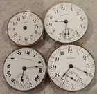 Lot of 4 Antique Waltham Pocket Watch Movements Model 1900 Ruby 1898, 1907, 1891