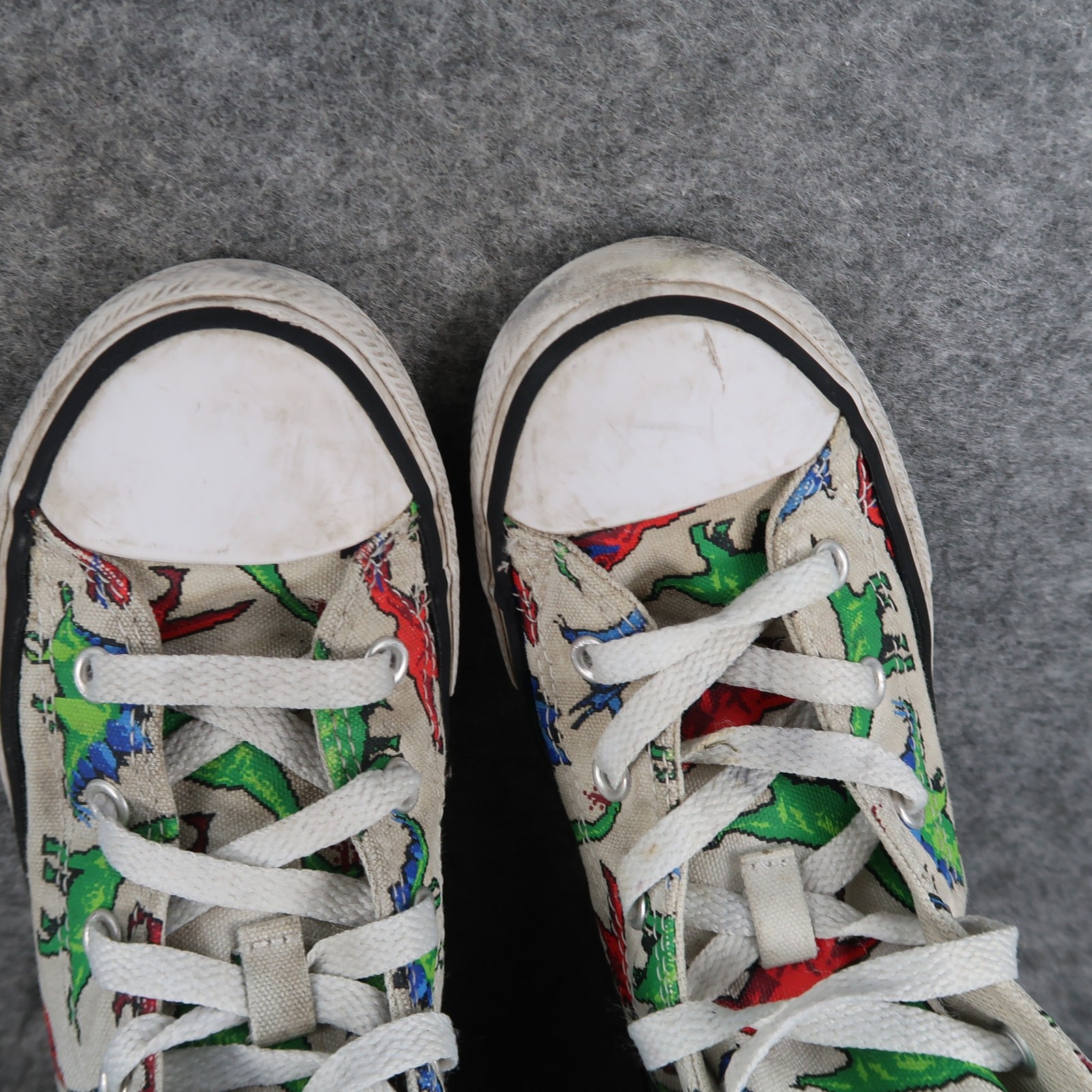 Converse Shoes Junior 1 Chuck Taylor All Star High Top Sneakers Dinosaurs Canvas thumbnail 9