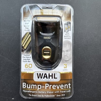 Wahl Bump Prevent Hypoallergenic Battery Shaver with Travel Lock 7066-200 NEW