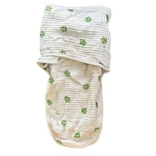 Aden Anais Wrap Swaddle Sleep Sack Turtle Pattern Small-Medium 0-3 Mo 14 Lbs