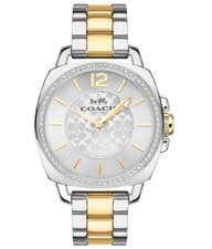 OROLOGIO DA DONNA COACH BOYFRIEND 14503143 ARGENTO QUADRANTE BIANCO BRACCIALE BICOLORE 34MM