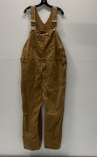 Dickies Men's Duck Bib Overalls Brown Duck Canvas Triple Stitched NWT Sz 40x30