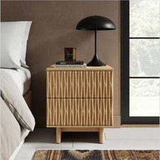 Bedside Table brand new oak colour dunelm whit 2 drawers