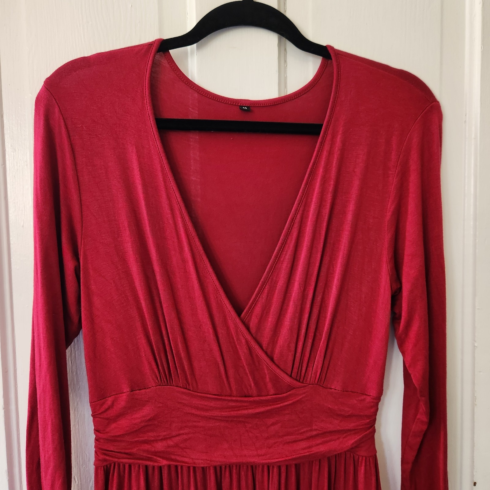 Ouges Women's Longsleeve Red Dress With Pockets B… - image 4