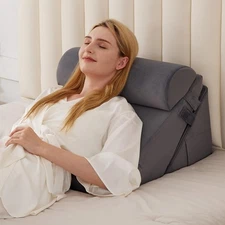 3PCS Wedge Pillow for Acid Reflux Relief, Adjustable Wedge Pillow Headboard, Bed