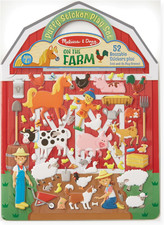 Puffy Sticker Play Set   on the Farm, 52 Reusable Stickers with 2 Fold-Out Scene