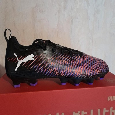 Kinderfußballschuhe Puma Future 8 Play  FG/AG Schwarz-Rot-Lila  Gr. 28 - 32