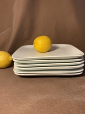 Set of 6 Crate & Barrel 7 3/4 All White Salad...