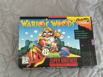 Wario s Woods   *  Snes Box Only * Super Nintendo Original box