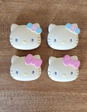 Vtg Sanrio Hello Kitty Hair Barrettes Clips 2002 McD's 2 Pairs Pink Bows