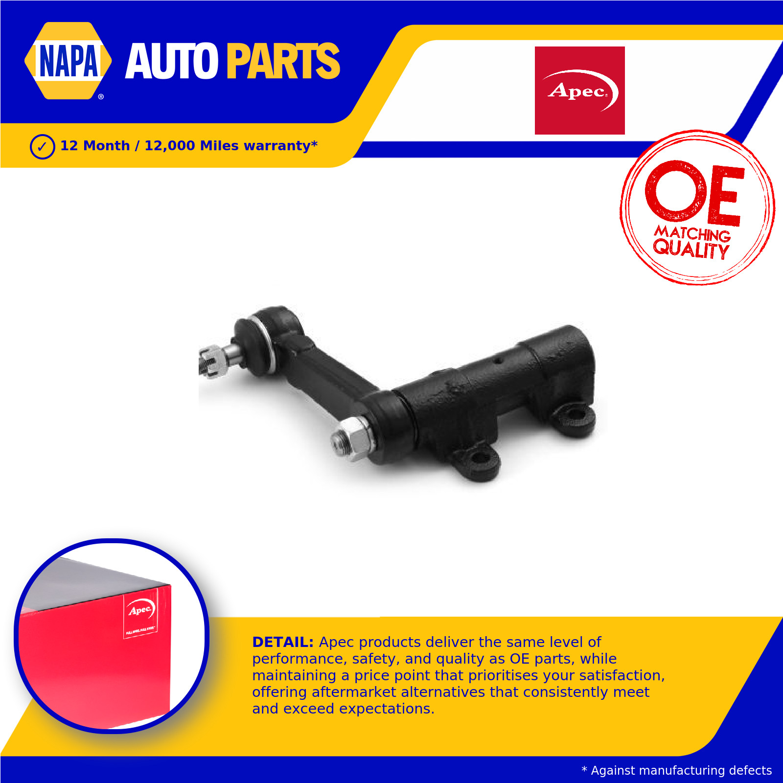 Idler Pitman Steering Arm fits MITSUBISHI PAJERO/SHOGUN Mk2 3.5 94 to 99 Apec